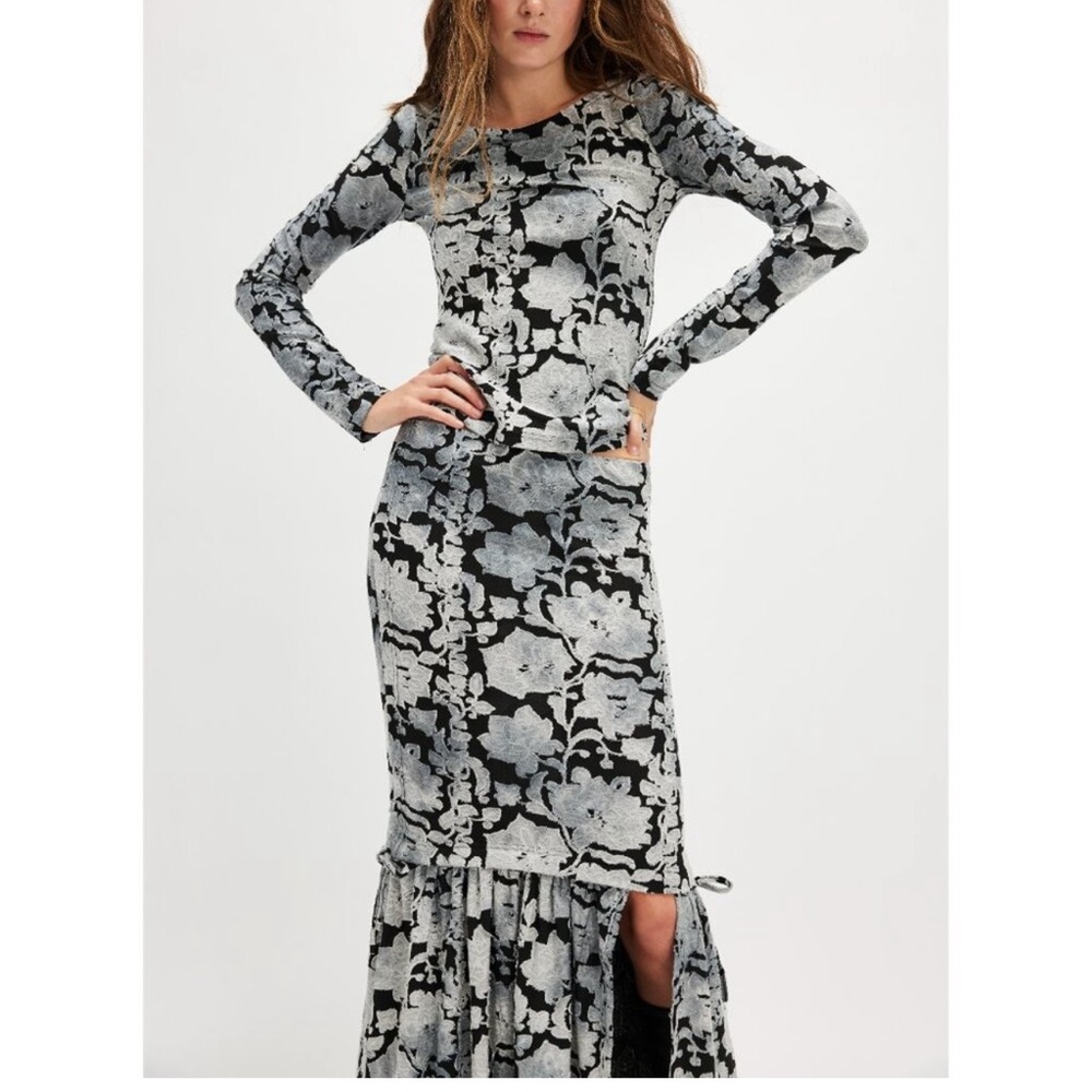 NWT  Free People Wrenli Set / Black Combo- Large